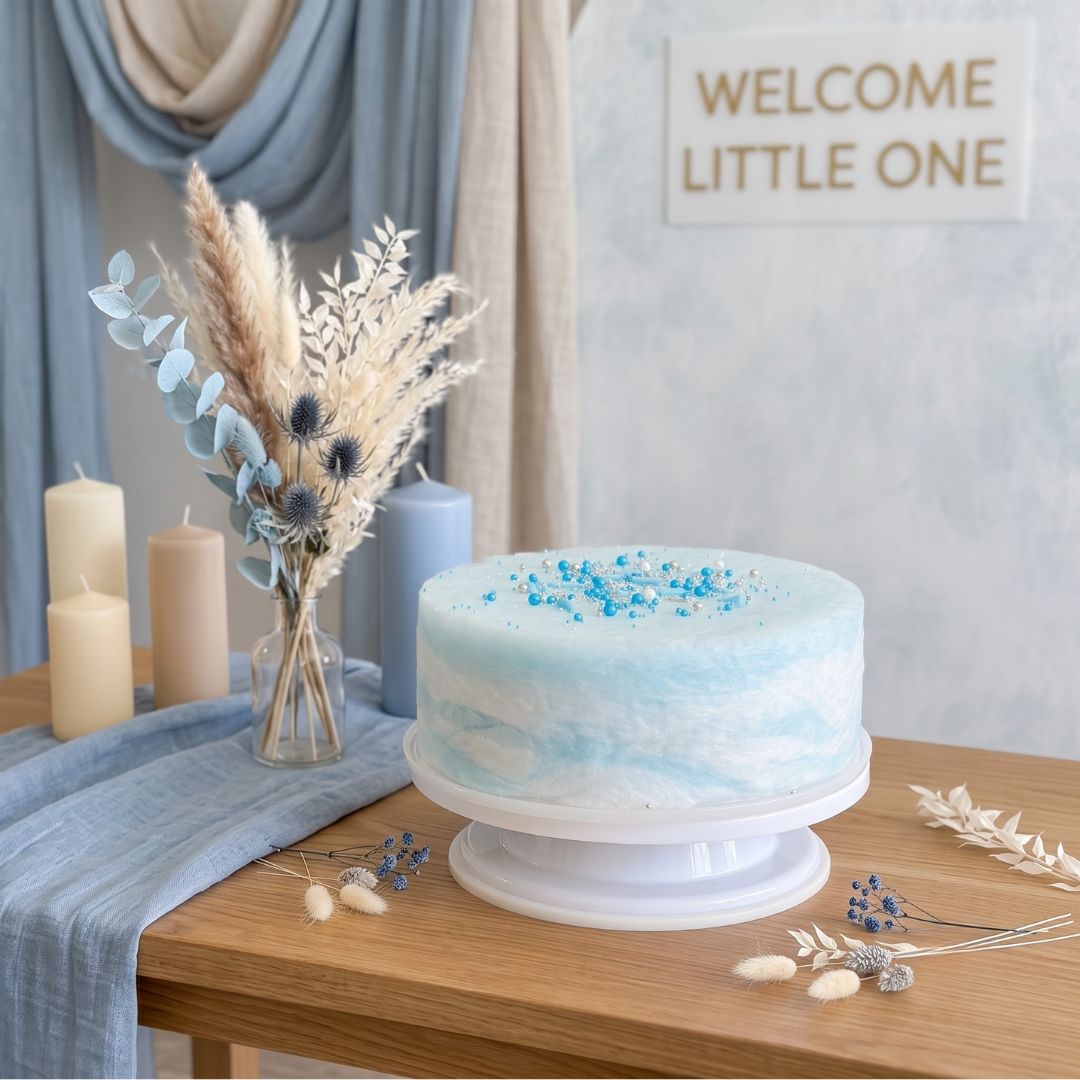 Blue Cloud (Salted Caramel + Blue Chocolate Fairy Floss Cake)