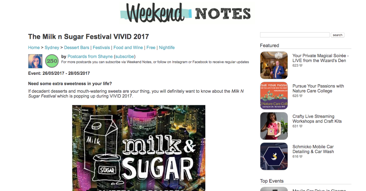 Fluffy Crunch Fairy Floss | Vivid Sydney Milk N Sugar - Weekend Notes