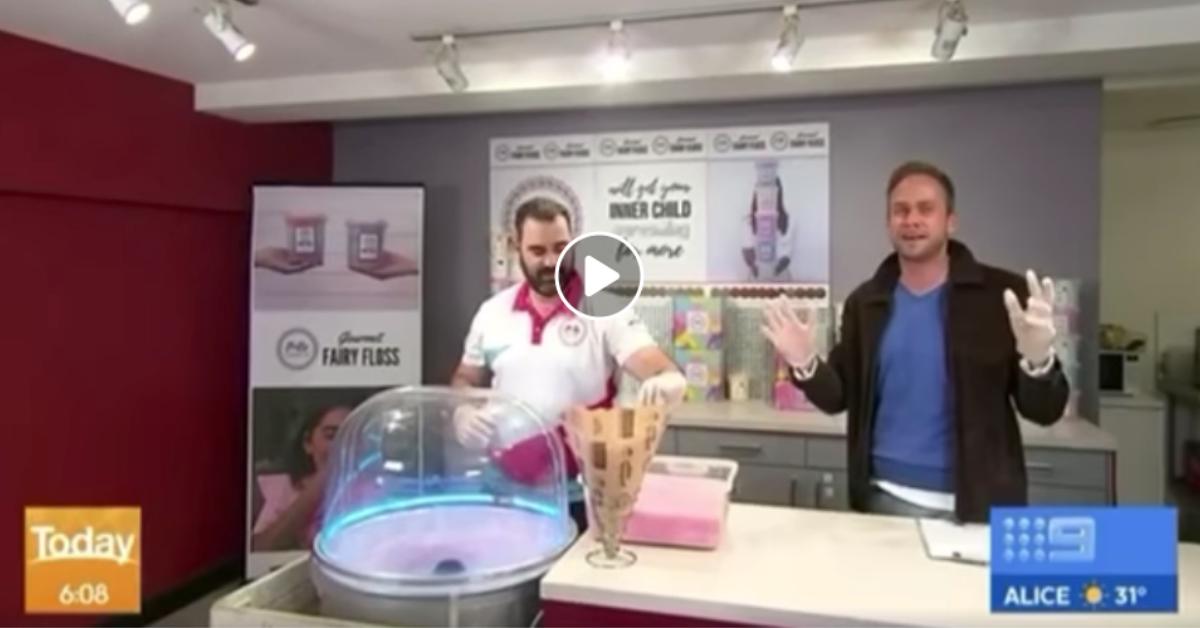 Fluffy Crunch Fairy Floss featured on Channel 9 The Today Show