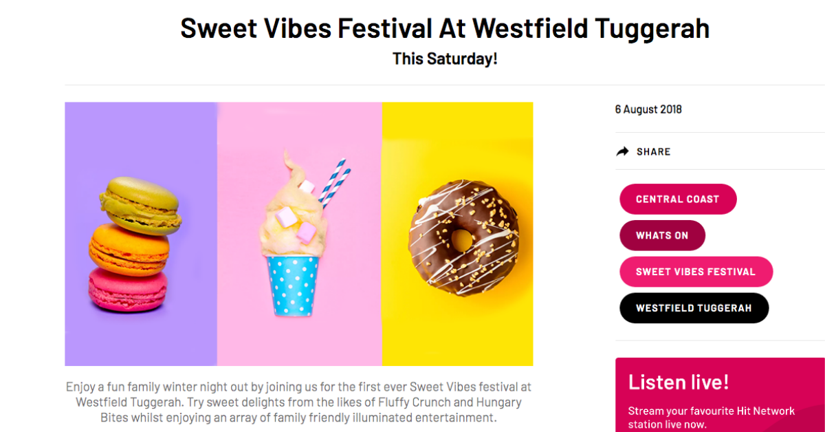 Fluffy Crunch Fairy Floss | Westfield Tuggerah Sweet Vibe Festival 