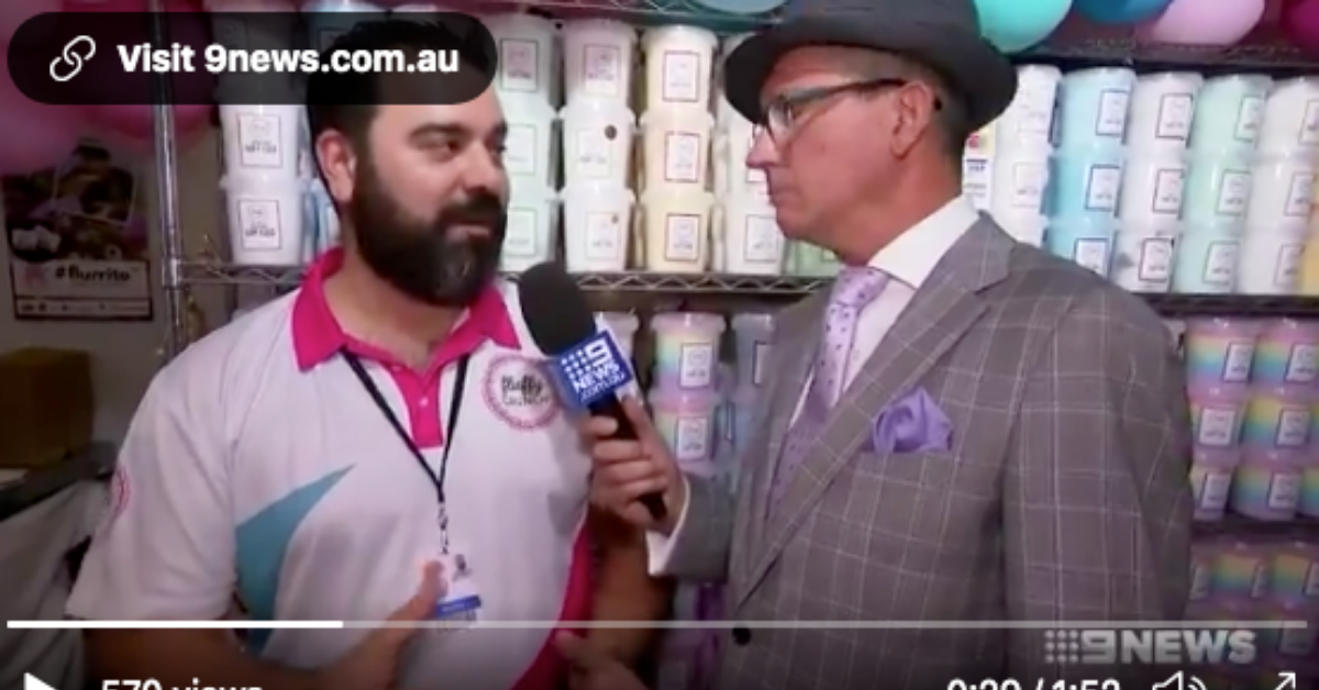 Fluffy Crunch Fairy Floss Sydney Royal Easter Show - Channel 9 News - Mike Dalton Interview