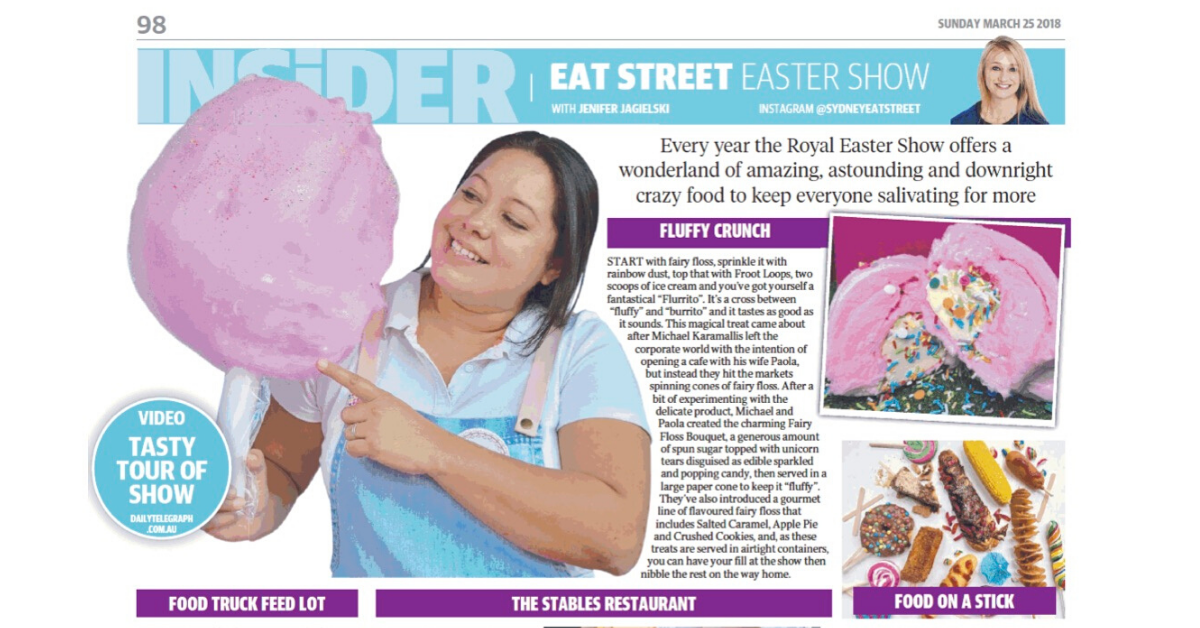 Fluffy Crunch Fairy Floss Daily Telegraph Sydney Royal Show 