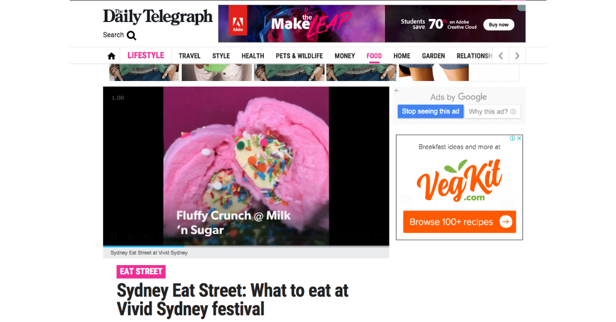 Fluffy Crunch Fairy Floss Flurrito Vivid Sydney Daily Telegraph