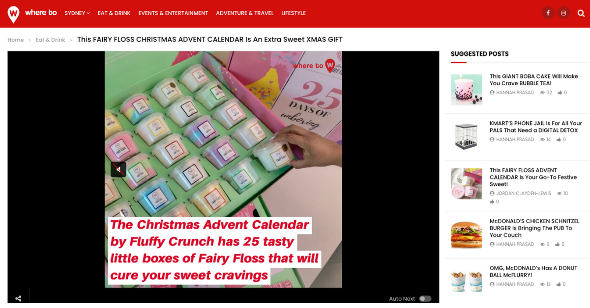 Fairy Floss Christmas Advent Calendar Fluffy Crunch