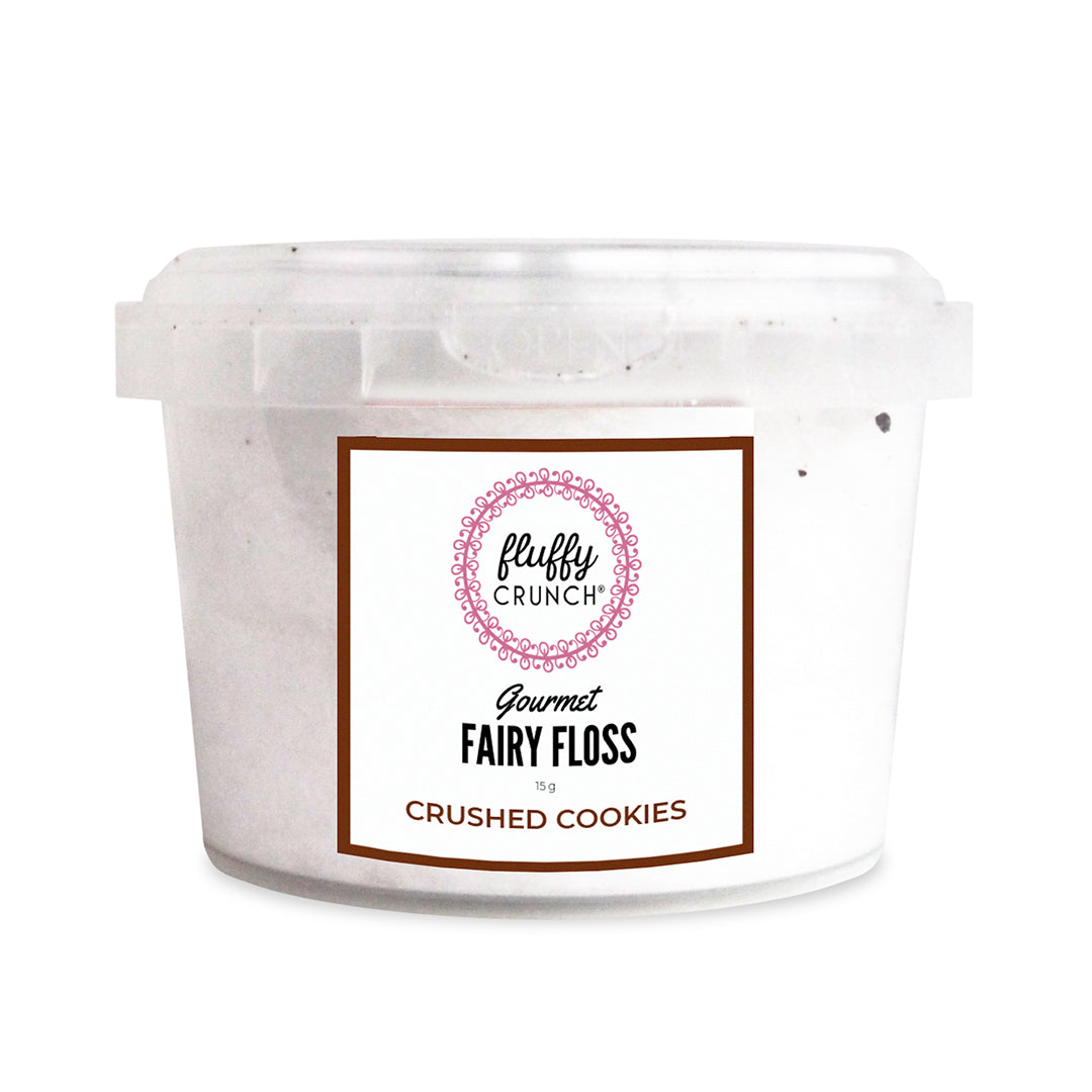 Crushed Cookies - Fluffy Crunch Fairy Floss | Party Favours - Customise and Personalise - Award Winning Flavours