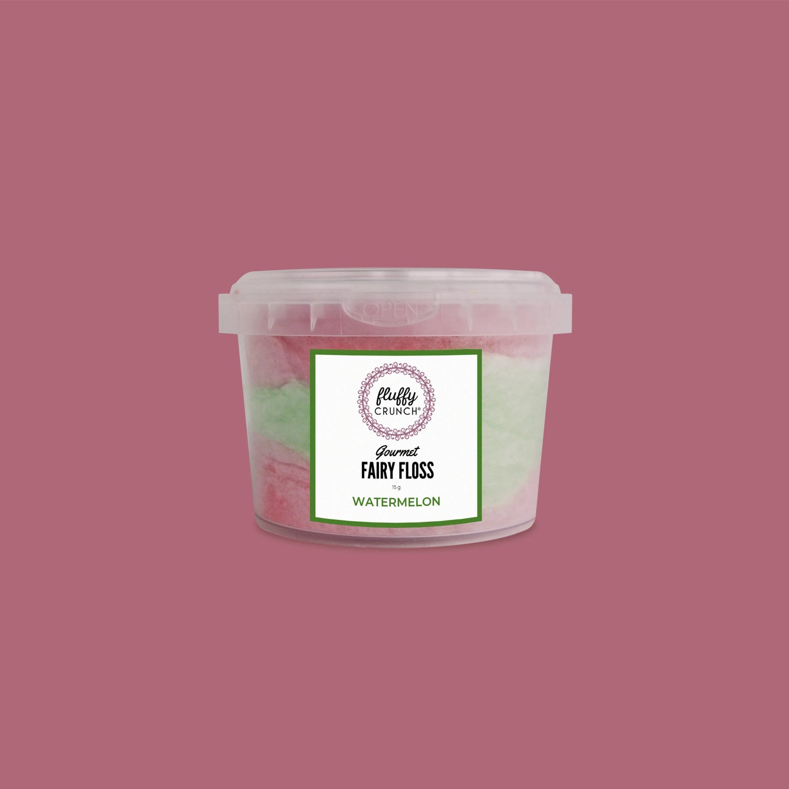 Watermelon - Fluffy Crunch Fairy Floss - Party Favours - Customise and Personalise